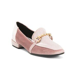 NILA & NILA Nude Made In Italy Velvet Loafers